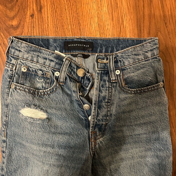 Aeropostale Blue Distressed 90s Baggy Jeans - Picture 2 of 5